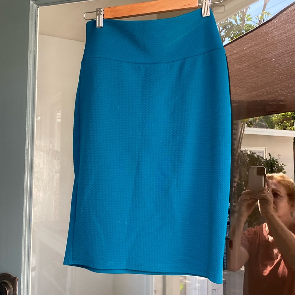 Lularoe deep teal starchy pencil skirt